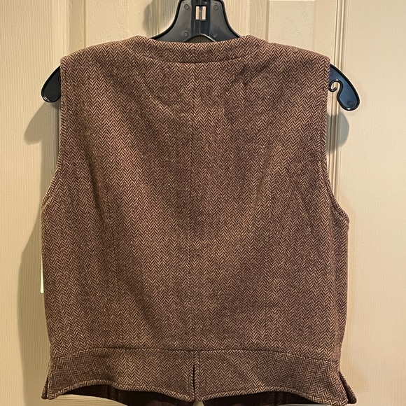 A Line Anne Klein Reversible Vest Herringbone/Plaid - Picture 4 of 12